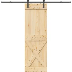 VIDAXL - Porte coulissante et kit de quincaillerie 70x210 cm pin massif