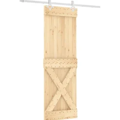 VIDAXL - Porte coulissante et kit de quincaillerie 70x210 cm pin massif