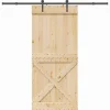 VIDAXL - Porte coulissante et kit de quincaillerie 100x210 cm pin massif
