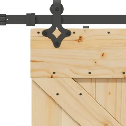 VIDAXL - Porte coulissante et kit de quincaillerie 80x210 cm pin massif