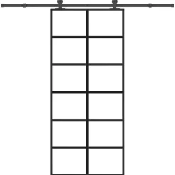 VIDAXL - Porte coulissante avec kit de quincaillerie 90x205 cm verre esg