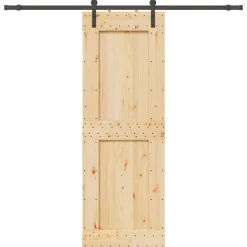 VIDAXL - Porte coulissante et kit de quincaillerie 80x210 cm pin massif
