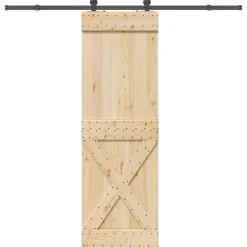 VIDAXL - Porte coulissante et kit de quincaillerie 70x210 cm pin massif