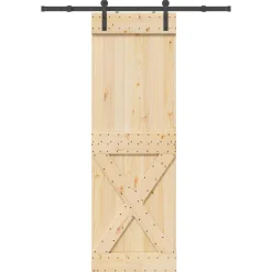 VIDAXL - Porte coulissante et kit de quincaillerie 70x210 cm pin massif