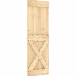 VIDAXL - Porte coulissante et kit de quincaillerie 70x210 cm pin massif