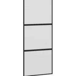 VIDAXL - Porte coulissante kit de quincaillerie trempé verre aluminium