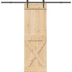 VIDAXL - Porte coulissante et kit de quincaillerie 70x210 cm pin massif
