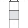 VIDAXL - Porte coulissante kit de quincaillerie trempé verre aluminium