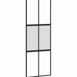 VIDAXL - Porte coulissante kit de quincaillerie trempé verre aluminium