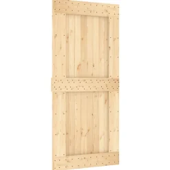 VIDAXL - Porte coulissante et kit de quincaillerie 95x210 cm pin massif