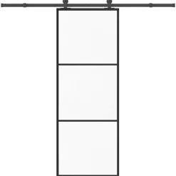 VIDAXL - Porte coulissante avec kit de quincaillerie 76x205 cm verre esg