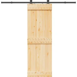 VIDAXL - Porte coulissante et kit de quincaillerie 70x210 cm pin massif