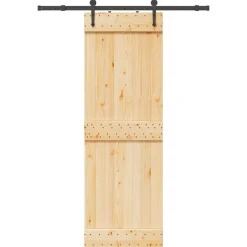 VIDAXL - Porte coulissante et kit de quincaillerie 70x210 cm pin massif