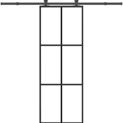 VIDAXL - Porte coulissante avec kit de quincaillerie 76x205 cm verre esg