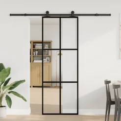 VIDAXL - Porte coulissante avec kit de quincaillerie 76x205 cm verre esg