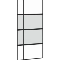 VIDAXL - Porte coulissante kit de quincaillerie trempé verre aluminium