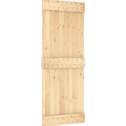 VIDAXL - Porte coulissante et kit de quincaillerie 80x210 cm pin massif
