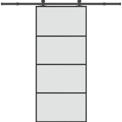 VIDAXL - Porte coulissante avec kit de quincaillerie 90x205 cm verre esg