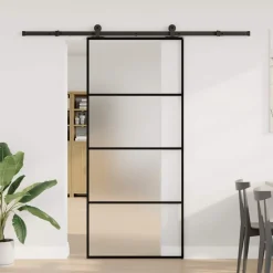 VIDAXL - Porte coulissante avec kit de quincaillerie 90x205 cm verre esg