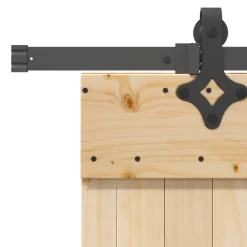 VIDAXL - Porte coulissante et kit de quincaillerie 80x210 cm pin massif