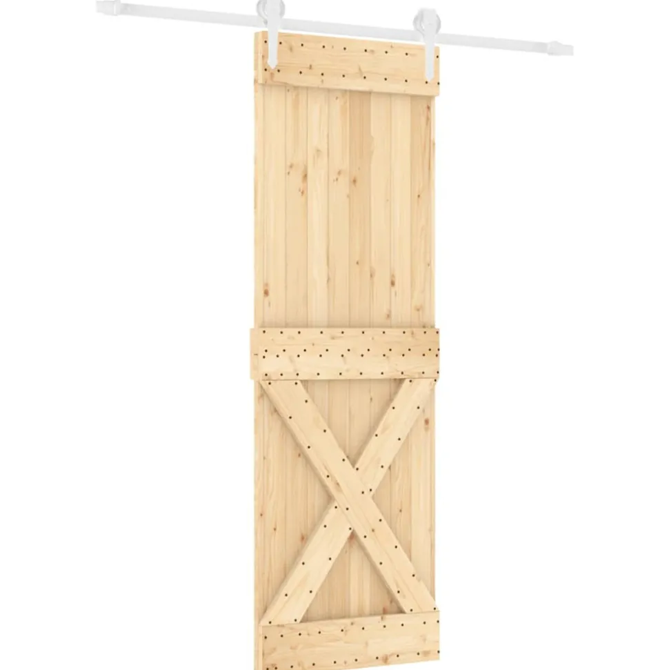 VIDAXL - Porte coulissante et kit de quincaillerie 70x210 cm pin massif