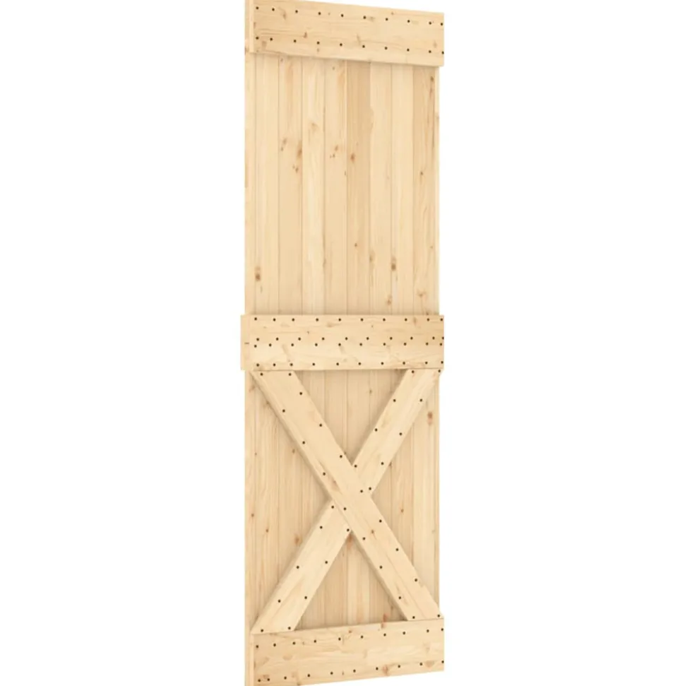 VIDAXL - Porte coulissante et kit de quincaillerie 70x210 cm pin massif