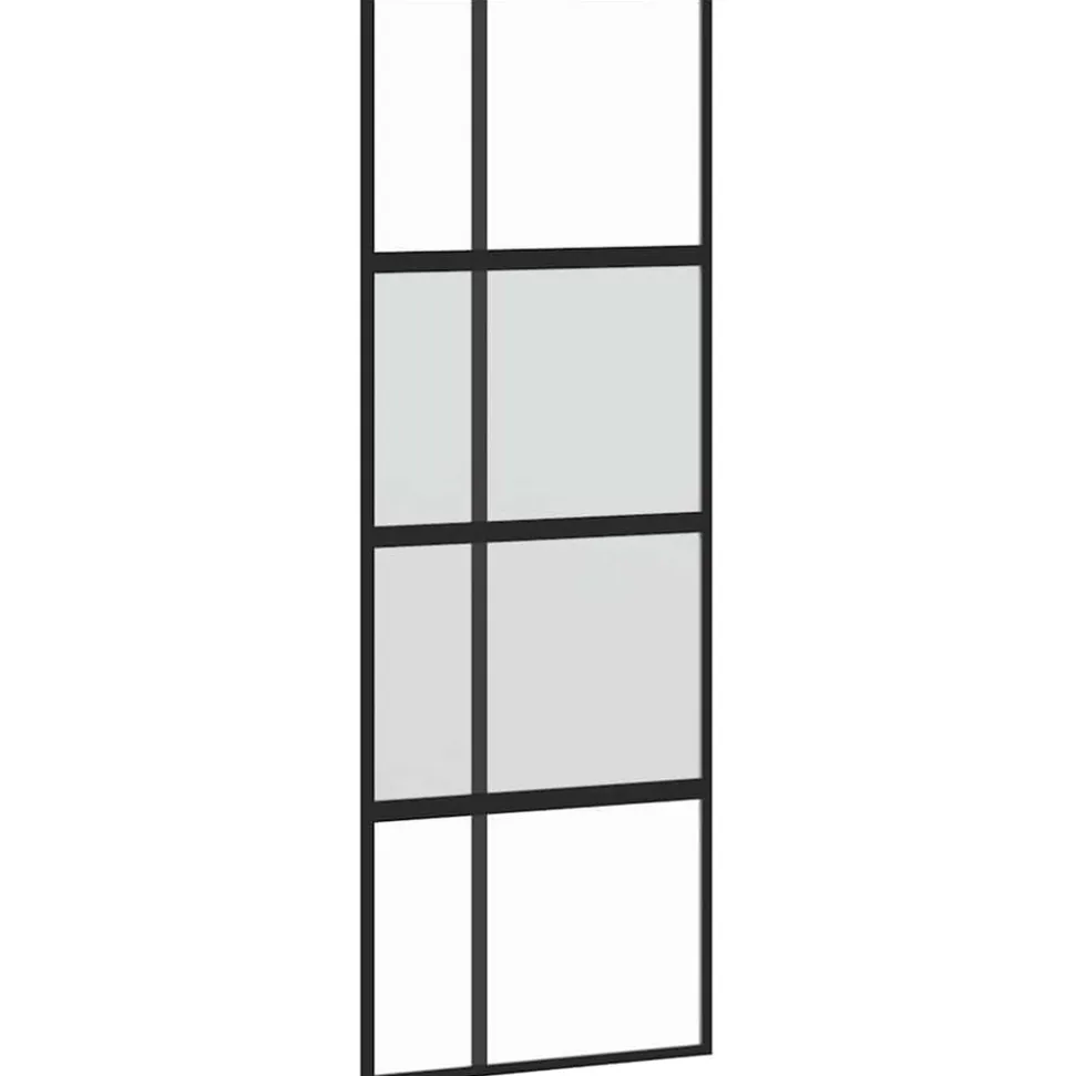 VIDAXL - Porte coulissante kit de quincaillerie trempé verre aluminium