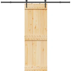 VIDAXL - Porte coulissante et kit de quincaillerie 70x210 cm pin massif