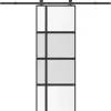 VIDAXL - Porte coulissante kit de quincaillerie trempé verre aluminium