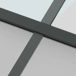 VIDAXL - Porte coulissante kit de quincaillerie trempé verre aluminium