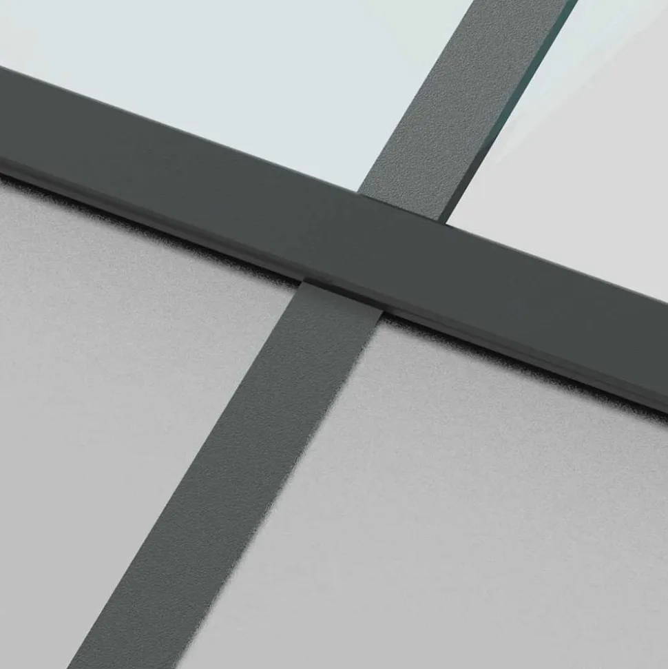 VIDAXL - Porte coulissante kit de quincaillerie trempé verre aluminium