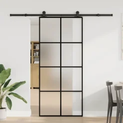 VIDAXL - Porte coulissante avec kit de quincaillerie 90x205 cm verre esg