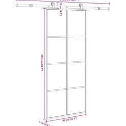 VIDAXL - Porte coulissante avec kit de quincaillerie 90x205 cm verre esg