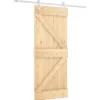 VIDAXL - Porte coulissante et kit de quincaillerie 85x210 cm pin massif