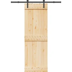 VIDAXL - Porte coulissante et kit de quincaillerie 70x210 cm pin massif