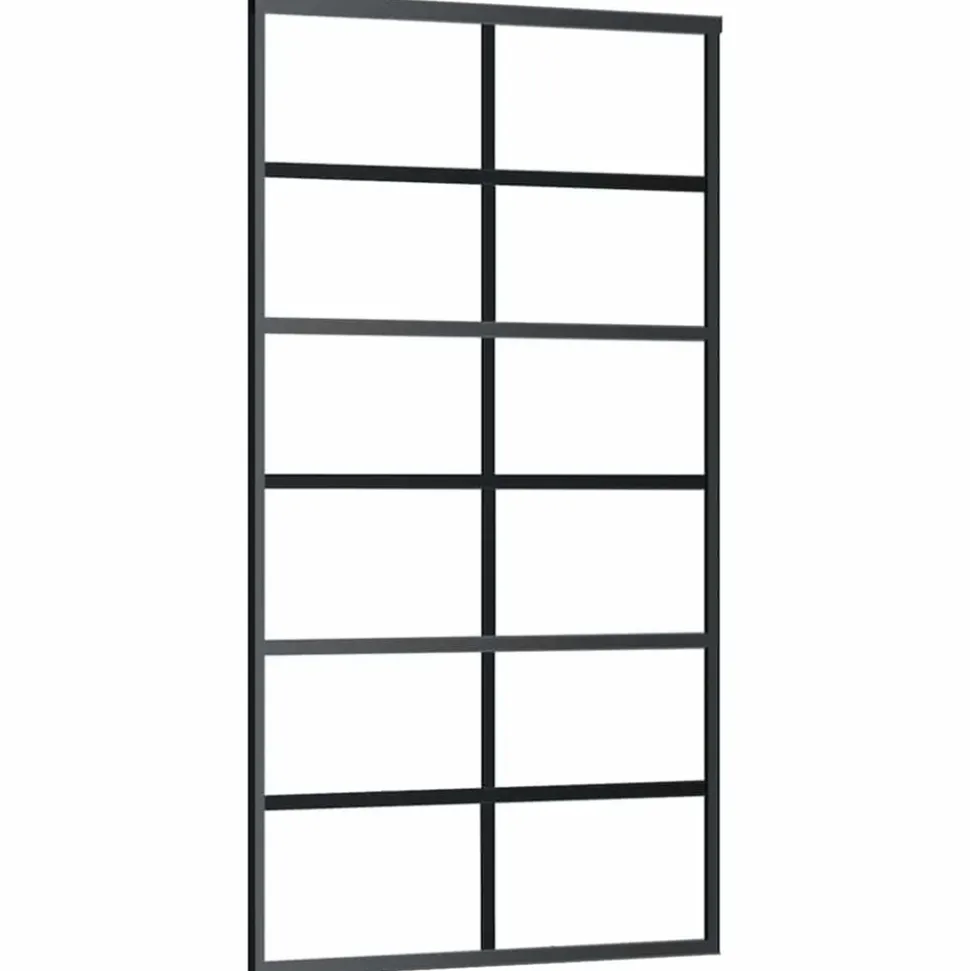 VIDAXL - Porte coulissante et quincaillerie esg verre et aluminium
