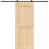 VIDAXL - Porte coulissante et kit de quincaillerie 90x210 cm pin massif