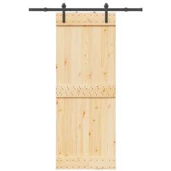 VIDAXL - Porte coulissante et kit de quincaillerie 80x210 cm pin massif