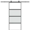 VIDAXL - Porte coulissante kit de quincaillerie trempé verre aluminium
