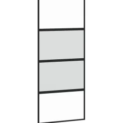 VIDAXL - Porte coulissante kit de quincaillerie trempé verre aluminium
