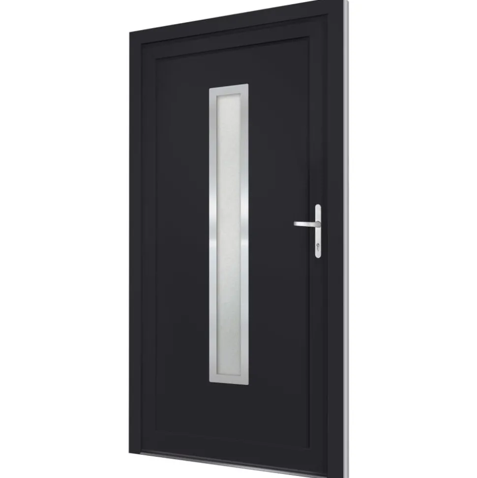 VIDAXL - Porte d'entrée anthracite 98x190 cm pvc