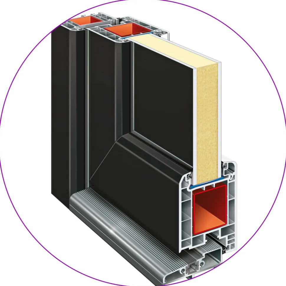 VIDAXL - Porte d'entrée anthracite 98x190 cm pvc