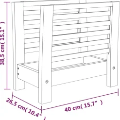 VIDAXL - Porte-revues 40x26,5x38,5 cm bois massif de noyer