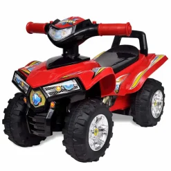 VIDAXL - Quad à chevaucher enfant rouge avec son et lumière