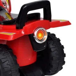 VIDAXL - Quad à chevaucher enfant rouge avec son et lumière