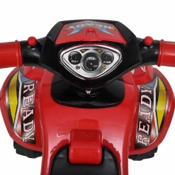 VIDAXL - Quad à chevaucher enfant rouge avec son et lumière