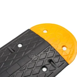 VIDAXL - Ralentisseur jaune et noir 129x32,5x4 cm caoutchouc