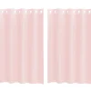 VIDAXL - Rideaux en voile avec œillets 2 pcs rose clair 140x175 cm