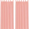 VIDAXL - Rideaux en voile avec passe-tringles 2 pcs rose