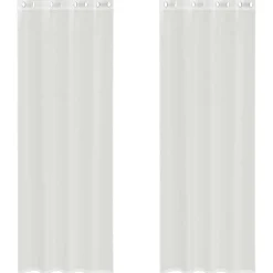 VIDAXL - Rideaux en voile avec œillets 2 pcs blanc